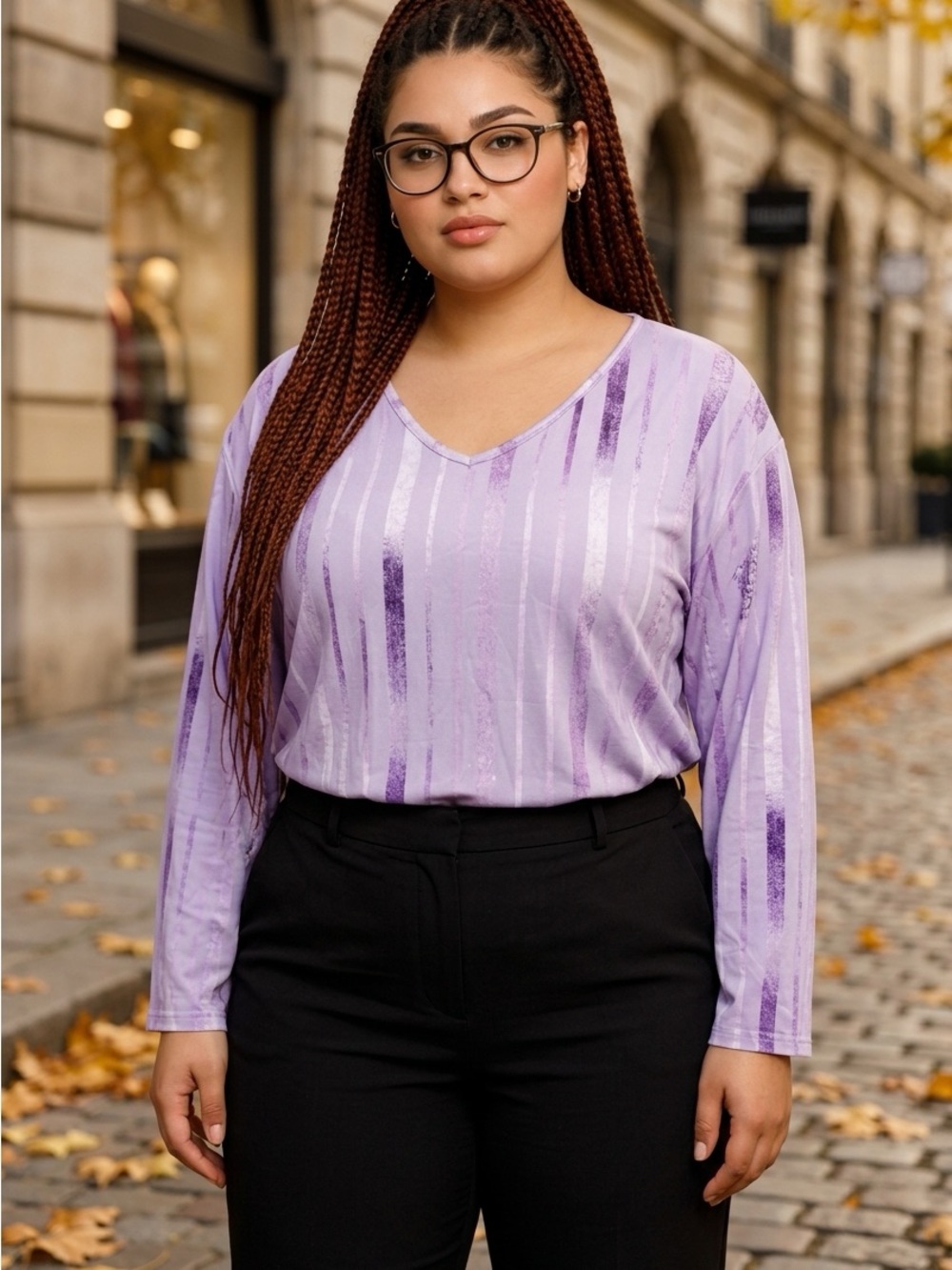 Plus Size V-neck Top - Size 3XL